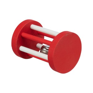 Xmas Rolka z dzwonkiem, zabawka, dla gryzoni, drewno, 5 x 7 cm