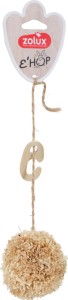 ZOLUX Zabawka z liści kukurydzy Maxi pompon dla małych ssaków EHOP 9x9x28cm